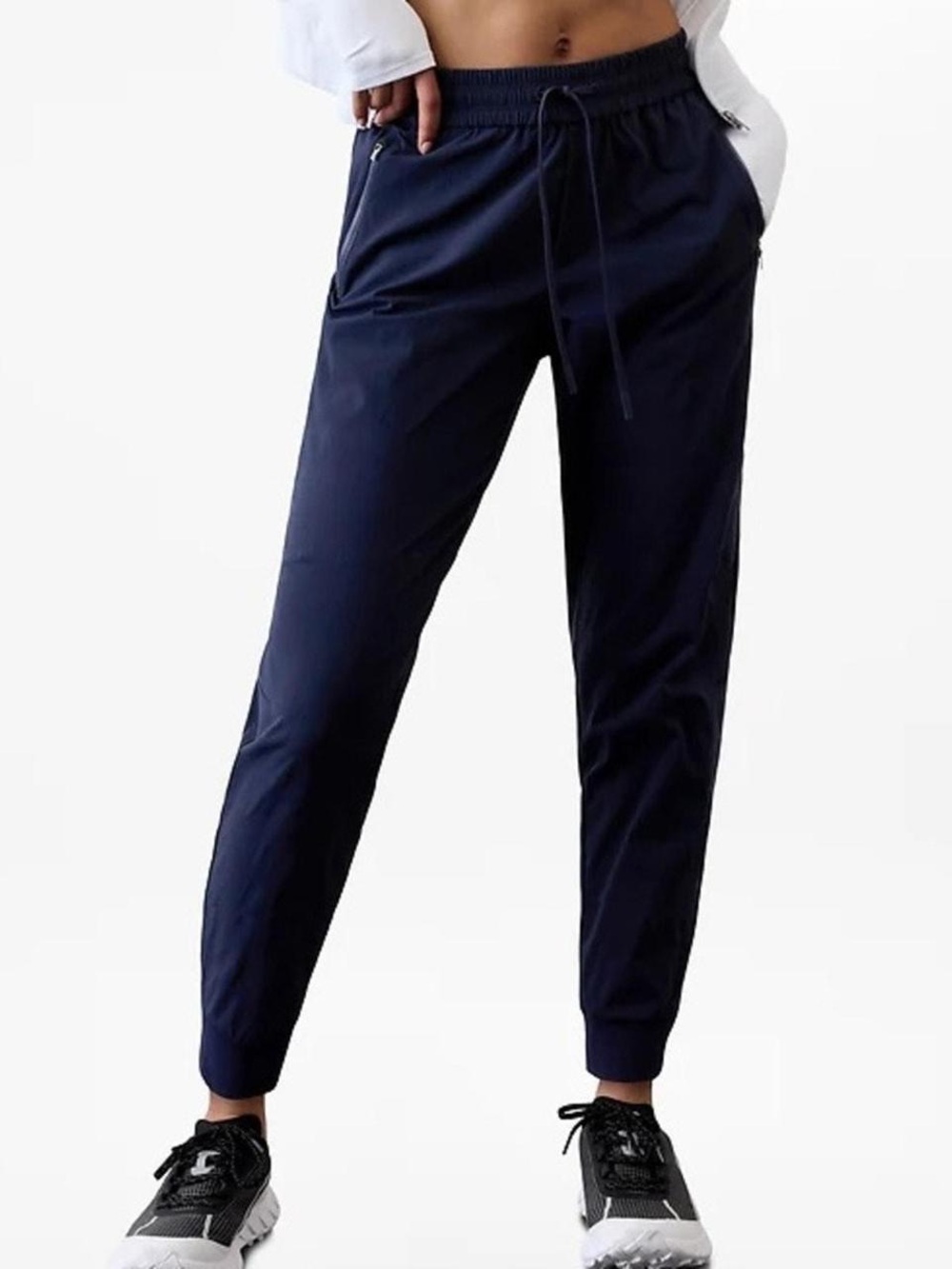 Athleta Trekkie Relaxed Mod Rise Jogger Large Blue